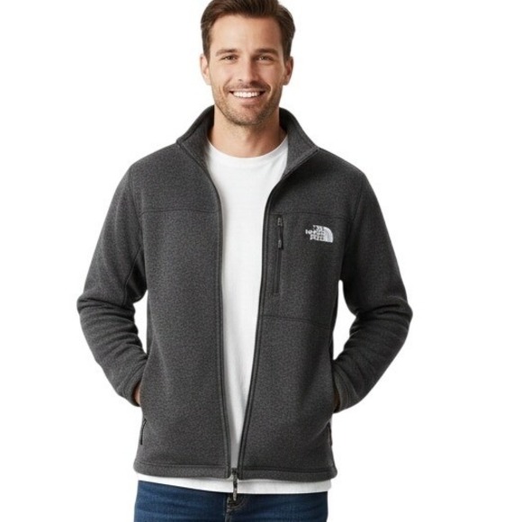 The North Face Sweater Fleece Jacket Mens M Gray Heather Full Zip NF0A33R5 Urban